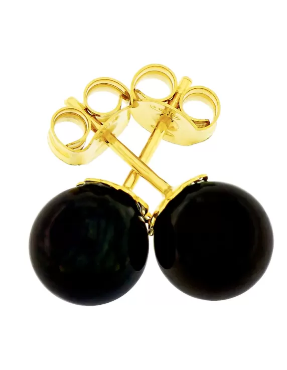 Orecchini perle 7 - 7.5mm classe AAA con montatura in Oro 18kt Miyu Pearl