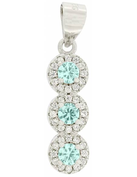 Acquista Collana Donna in Argento 925 e Zirconi acquamarina e bianchi - Gioielli Miyu Bijoux  su Jikan