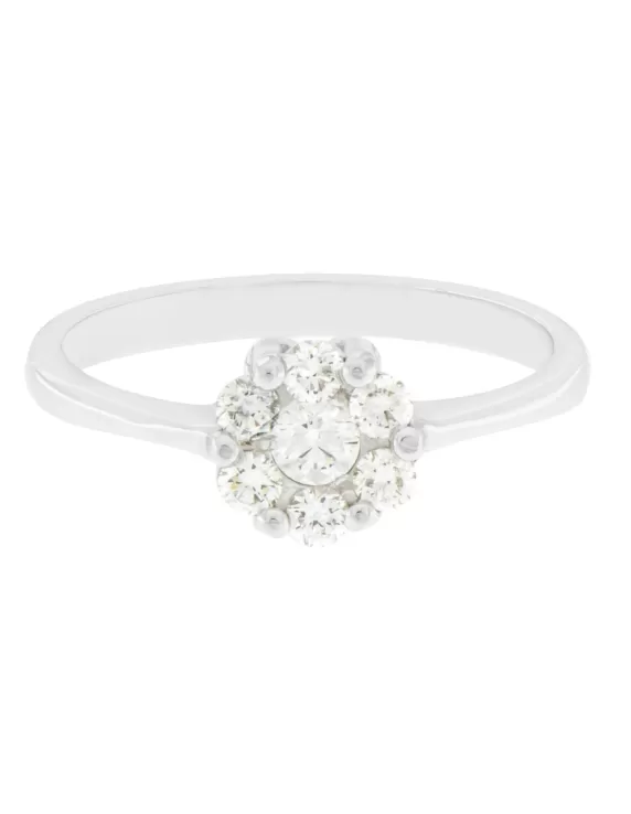 Acquista Anello Solitario Magic Donna Diamante naturale da 0.12ct Oro bianco 18Kt Gioielli Miyu collezione Diamond