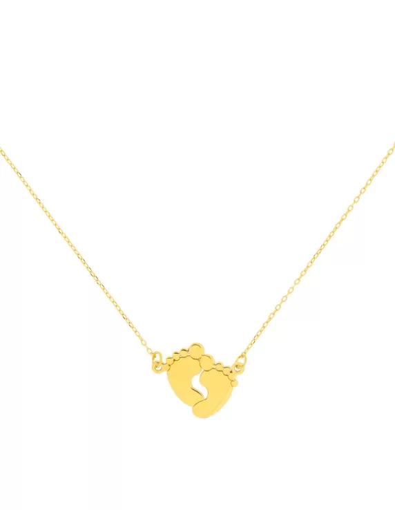 Acquista Collana in Oro 18Kt Donna con pendente Piedi Gioielli Miyu collezione Gold