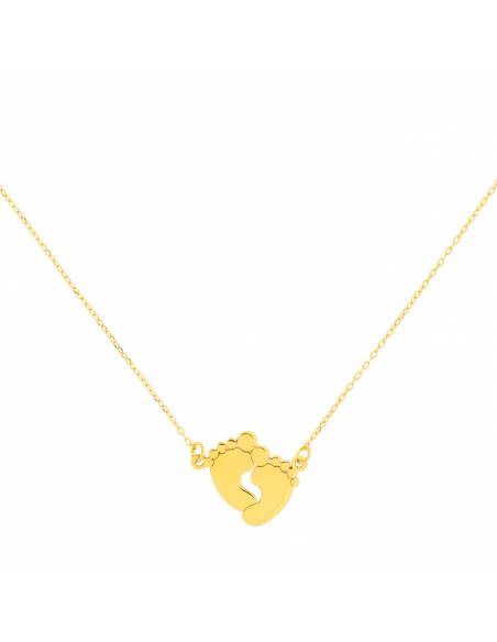 Collana in Oro 18Kt Donna con pendente Piedi Gioielli Miyu collezione Gold