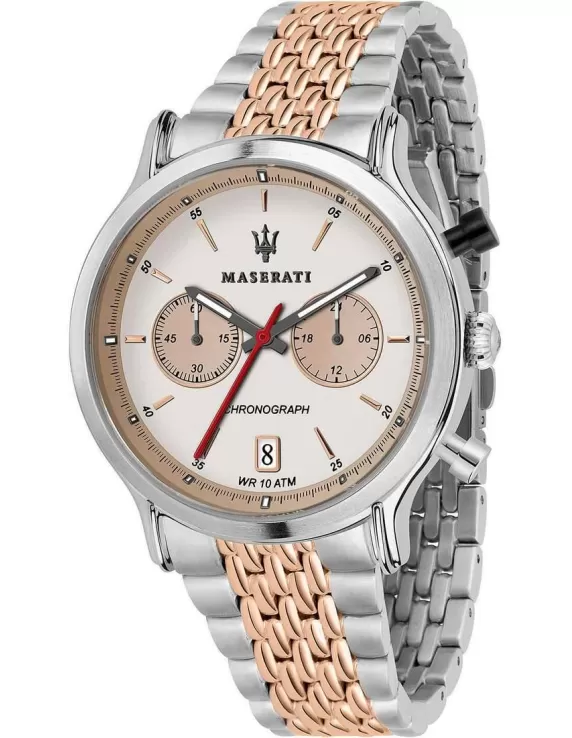 Acquista Orologio cronografo uomo Maserati Legend 42mm Ivory Dial R8873638002