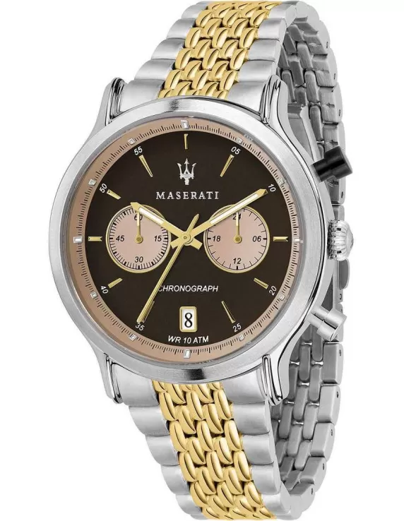 Orologio cronografo uomo Maserati Legend 42mm Brown Dial