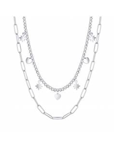 Acquista Collana Acciaio Donna Luca Barra CK1597 Argento  su Jikan