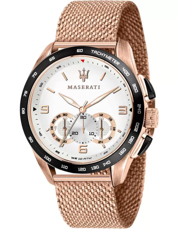 Acquista Orologio Cronografo Uomo in Acciaio Maserati Traguardo R8873612011 Oro rosa