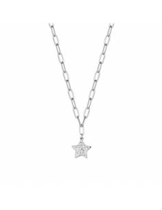 Acquista Collana Acciaio con stella e cristalli bianchi Argento Luca Barra CK1625 8057143478694 su Jikan