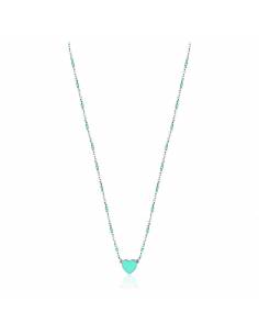 Acquista Collana Bambina Acciaio con cuore con smalto turchese Argento Luca Barra JC120 8055719252228 su Jikan