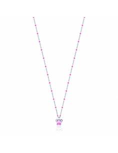 Acquista Collana Bambina Acciaio con farfalla e smalto rosa Argento Luca Barra JC116 8055719252198 su Jikan