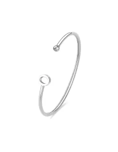 Acquista Bracciale rigido CLICK in acciaio cristallo bianco lettera O S'Agapõ Donna SCK226 8053851553340 su Jikan