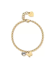 Acquista Bracciale LUCKY LIGHT in acciaio, pvd oro, farfalla e cristallo bianco S'Agapõ Donna SKT30 8053851548025 su Jikan