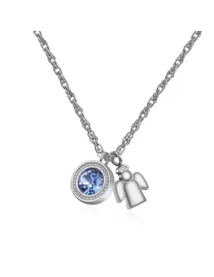 Acquista Collana LUCKY LIGHT in acciaio con angioletto e swarovski light sapphire S'Agapõ Donna SKT03 8053851040949 su Jikan