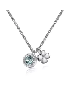 Acquista Collana LUCKY LIGHT in acciaio con quadrifoglio eswarovski chrysolite S'Agapõ Donna SKT02 8053851040932 su Jikan