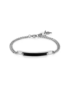 Acquista Bracciale PROUD in acciaio, catena grumetta e centrale liscio in pvd nero S'Agapõ Uomo SPD12 8053851542375 su Jikan
