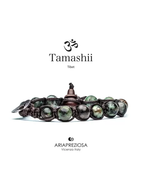 Bracciale Pietra Tibetano Turchese africano Tamashii Unisex 1 giro BHS900-75