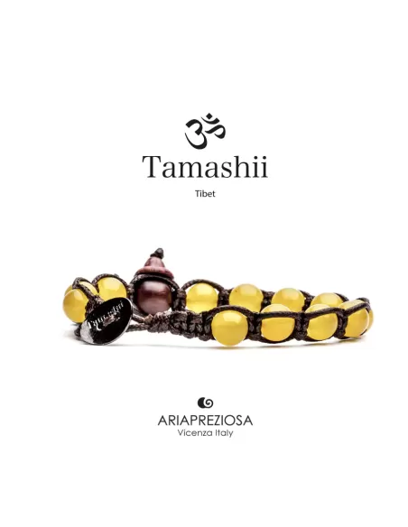 Bracciale Pietra Tibetano Agata gialla Tamashii Unisex 1 giro BHS900-62