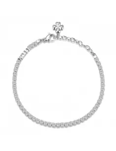 Acquista Bracciale tennis DESIDERI acciaio, scritta luck, quadrifoglio Brosway Donna BEI016 8053851514112 su Jikan