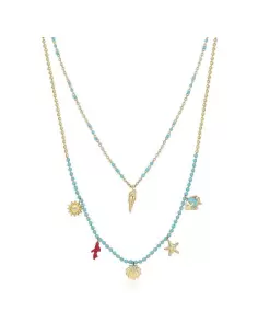 Acquista Collana CHANT doppio filo acciaio, pvd oro con pendenti vari Brosway Donna BAH68 8053851542825 su Jikan