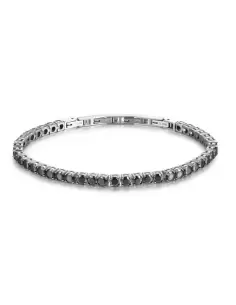 Brosway Uomo Bracciale Tennis Acciaio e Zirconi Nero BVD11