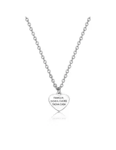 Collana Acciaio S'Agapõ Donna Pendente Girocollo Cuore Family SBY006 2