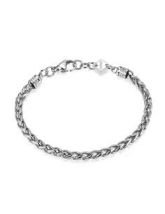 S'Agapõ Uomo Bracciale AMISTAD acciaio catena a spiga SAS15