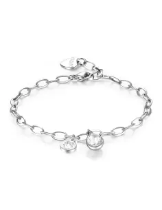Bracciale Donna S'Agapõ Acciaio Cristallo Quadrifoglio SKT16