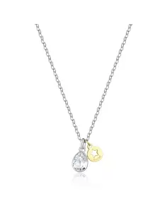 Collana Donna S'Agapõ Acciaio Girocollo Cristallo Stella SKT08