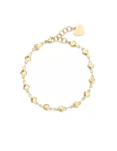 Bracciale Donna S'Agapõ Acciaio Catena Oro Cuori SHK99
