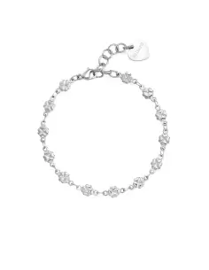 Bracciale Donna S'Agapõ Acciaio Catena Quadrifogli SHK96