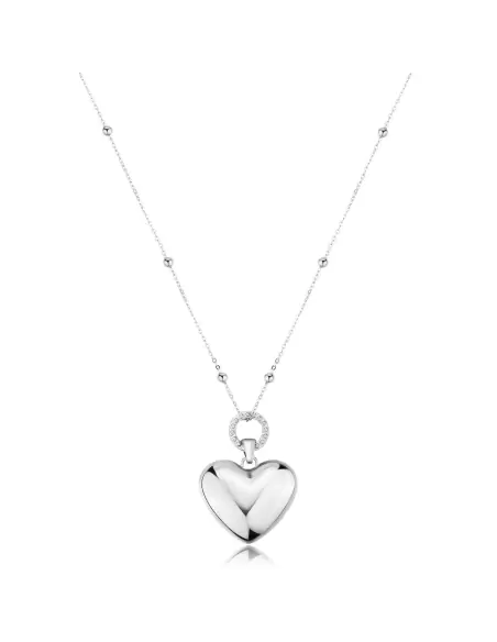 Collana Donna S'Agapõ Acciaio Sottile Pendente Cuore SSE13