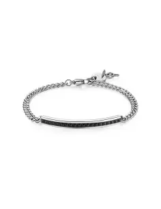 Bracciale Uomo S'Agapõ Acciaio Catena Grumetta Nero SPD14