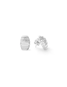 Orecchini Argento 925 Bianco Lobo Luxury Zirconi Unoaerre 6503