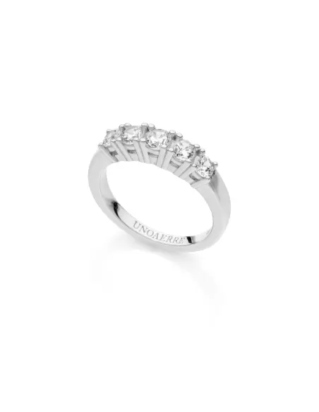Anello Argento 925 Bianco Luxury Semi Veretta Unoaerre 6235/15
